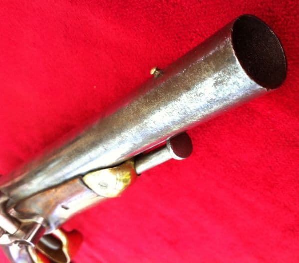 X X X  SOLD  X X X  A scarce French officer's Military Flintlock Pistol of the Napoleonic Period. Circa 1790-1815. Ref 7787.